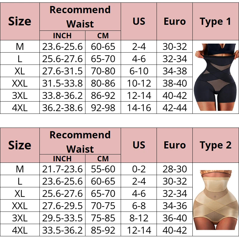 Women High Waist Trainer Body Shaper Panties Tummy Belly Control Body Slimming Control Shapewear