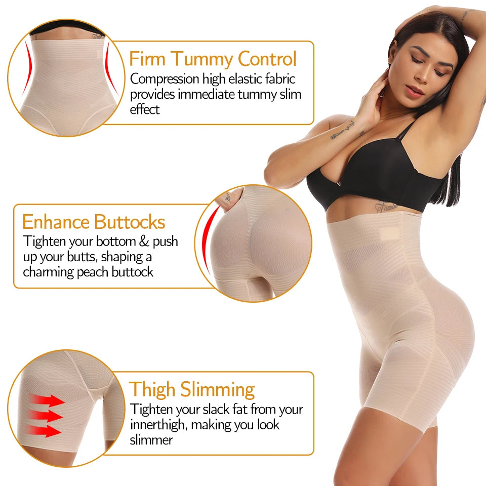Women Body Shaper Firm Tummy Control Shorts Under Skirts High Waist Shaping Panties Slimming Underwear