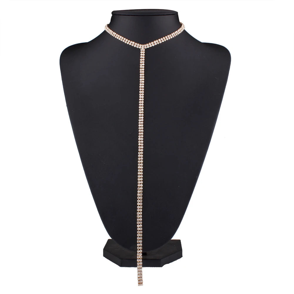 Rhinestone Choker Crystal Gem Luxury Choker Necklace for Women
