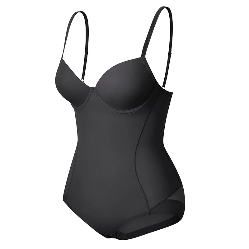 Postpartum Waist Trainer Shapewear for Women Tummy Control Dress Backless Bodysuit Tops Body Shaper with Built-in Bra