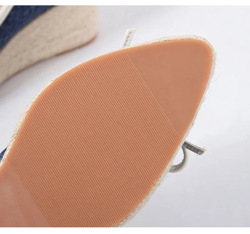 Women Bow Wedges Elegant Casual Woman Wedges