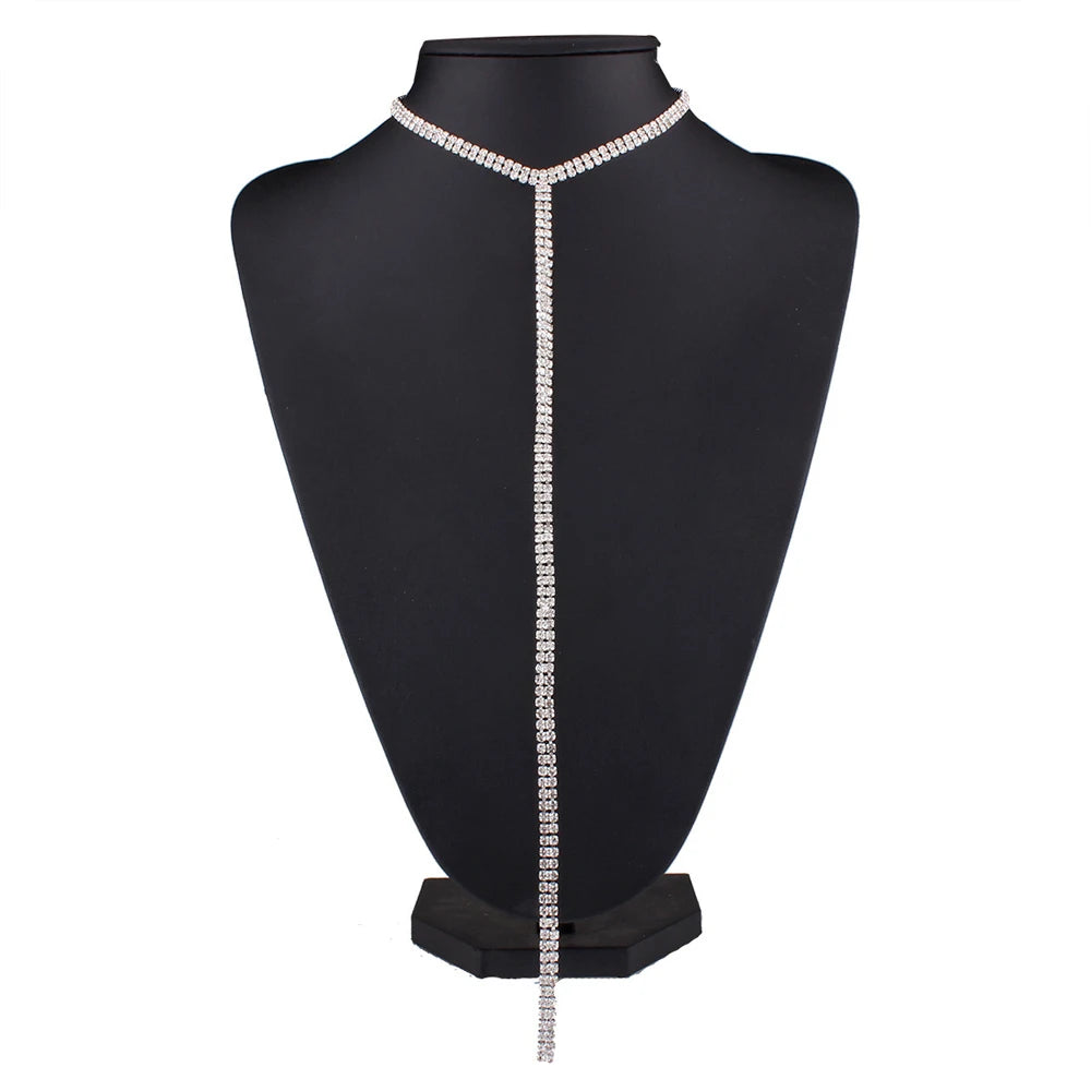 Rhinestone Choker Crystal Gem Luxury Choker Necklace for Women