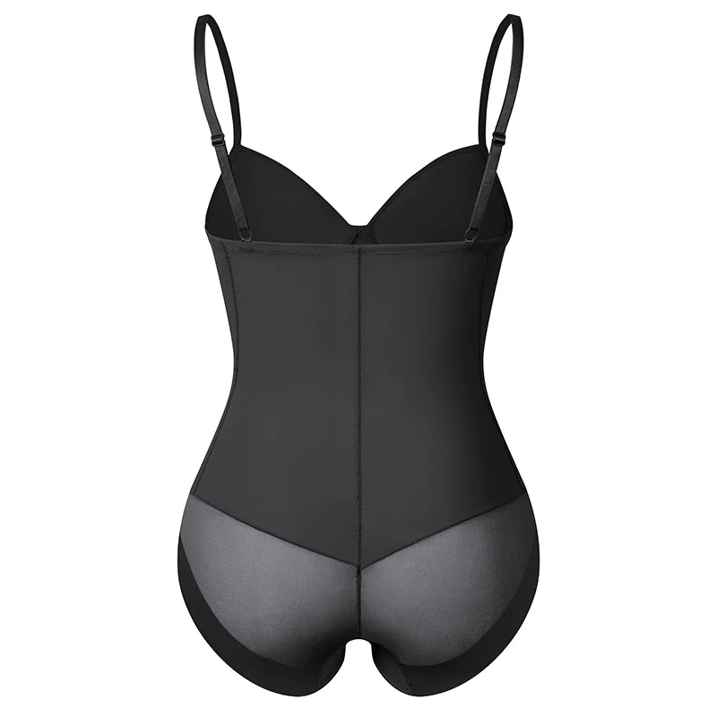 Postpartum Waist Trainer Shapewear for Women Tummy Control Dress Backless Bodysuit Tops Body Shaper with Built-in Bra