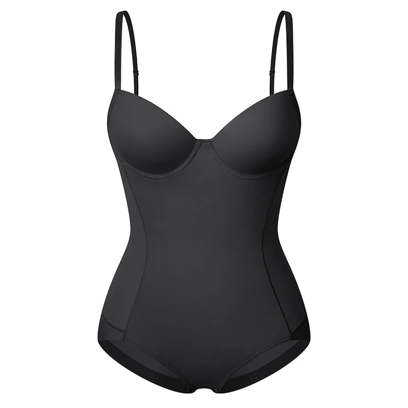Postpartum Waist Trainer Shapewear for Women Tummy Control Dress Backless Bodysuit Tops Body Shaper with Built-in Bra