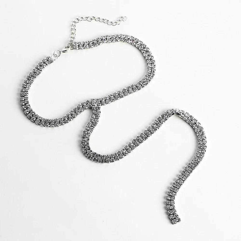 Rhinestone Choker Crystal Gem Luxury Choker Necklace for Women