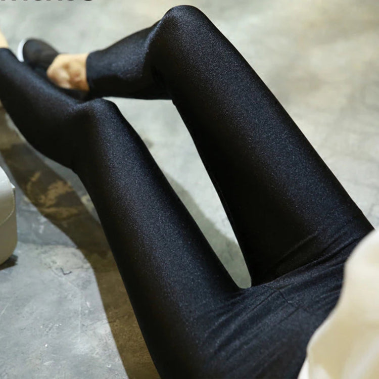Women's Shiny Black Leggings Gloss Pants Shaping Leggings Panty hoses For Women