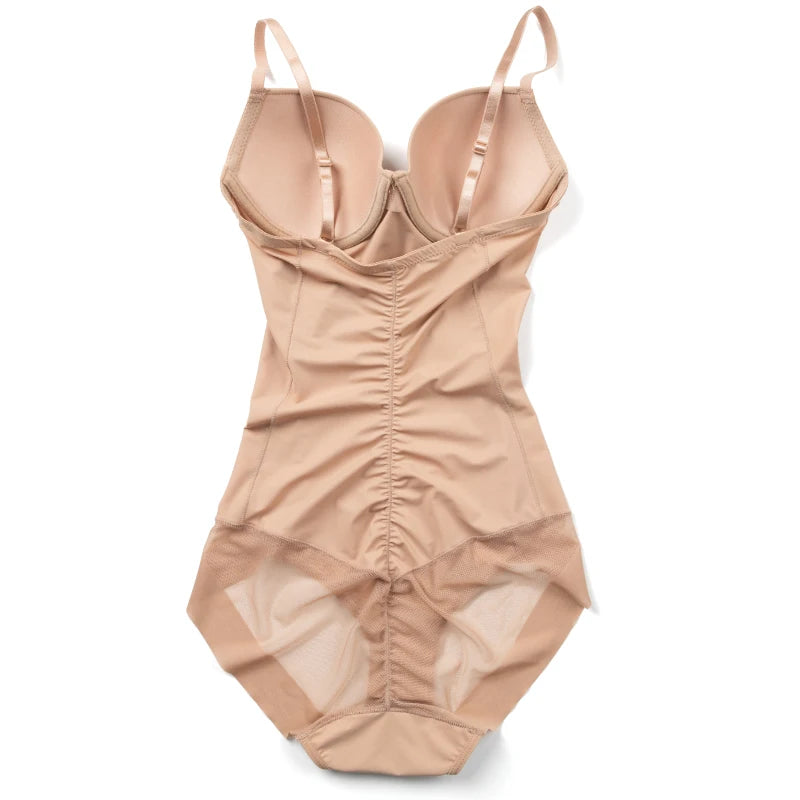 Postpartum Waist Trainer Shapewear for Women Tummy Control Dress Backless Bodysuit Tops Body Shaper with Built-in Bra