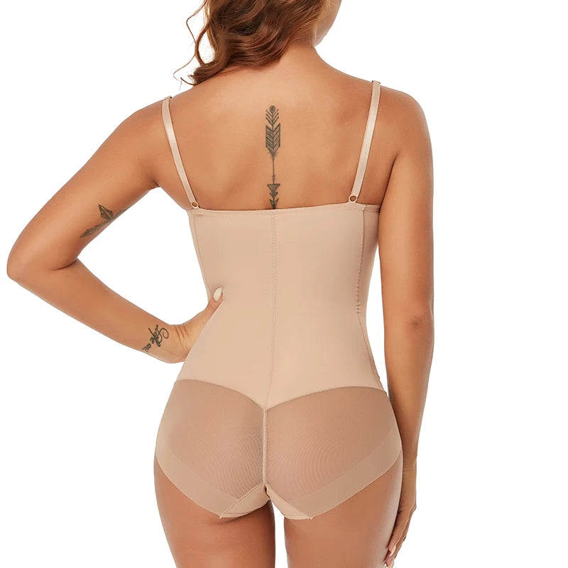 Postpartum Waist Trainer Shapewear for Women Tummy Control Dress Backless Bodysuit Tops Body Shaper with Built-in Bra
