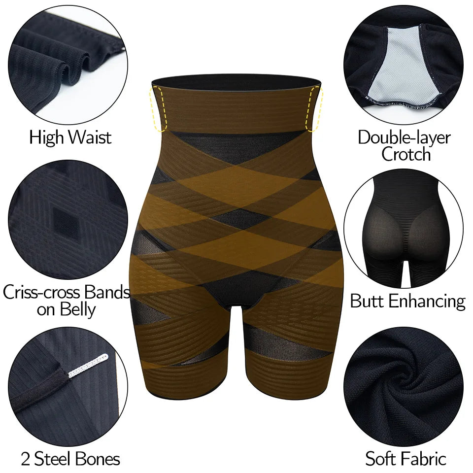 Women Body Shaper Firm Tummy Control Shorts Under Skirts High Waist Shaping Panties Slimming Underwear