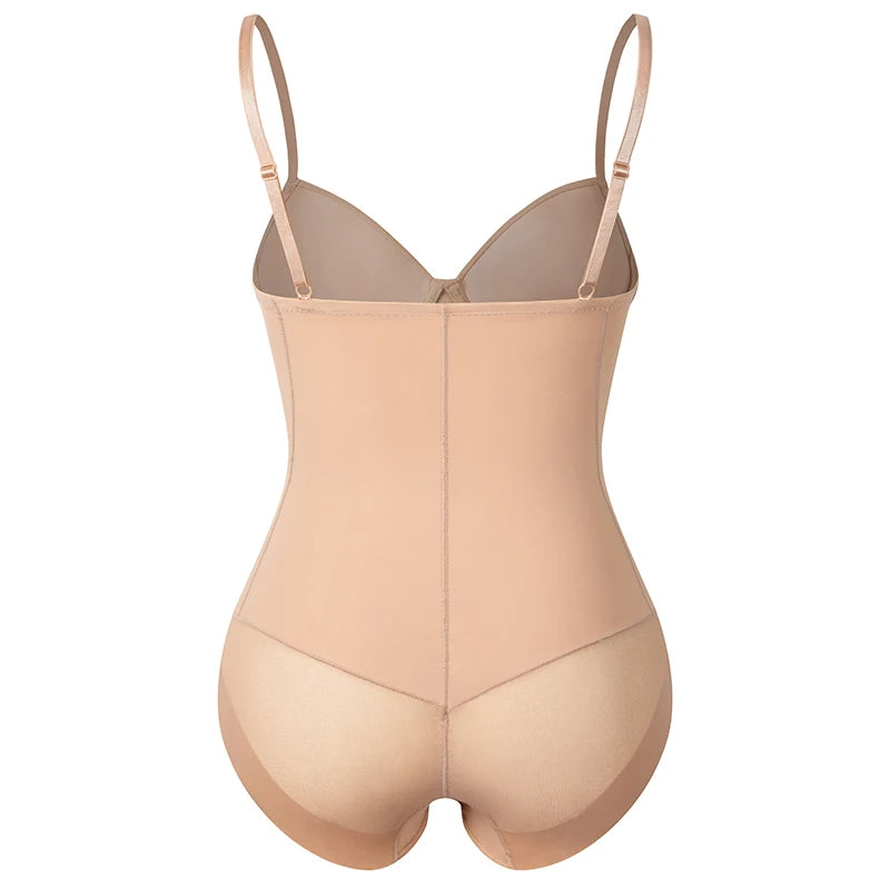 Postpartum Waist Trainer Shapewear for Women Tummy Control Dress Backless Bodysuit Tops Body Shaper with Built-in Bra