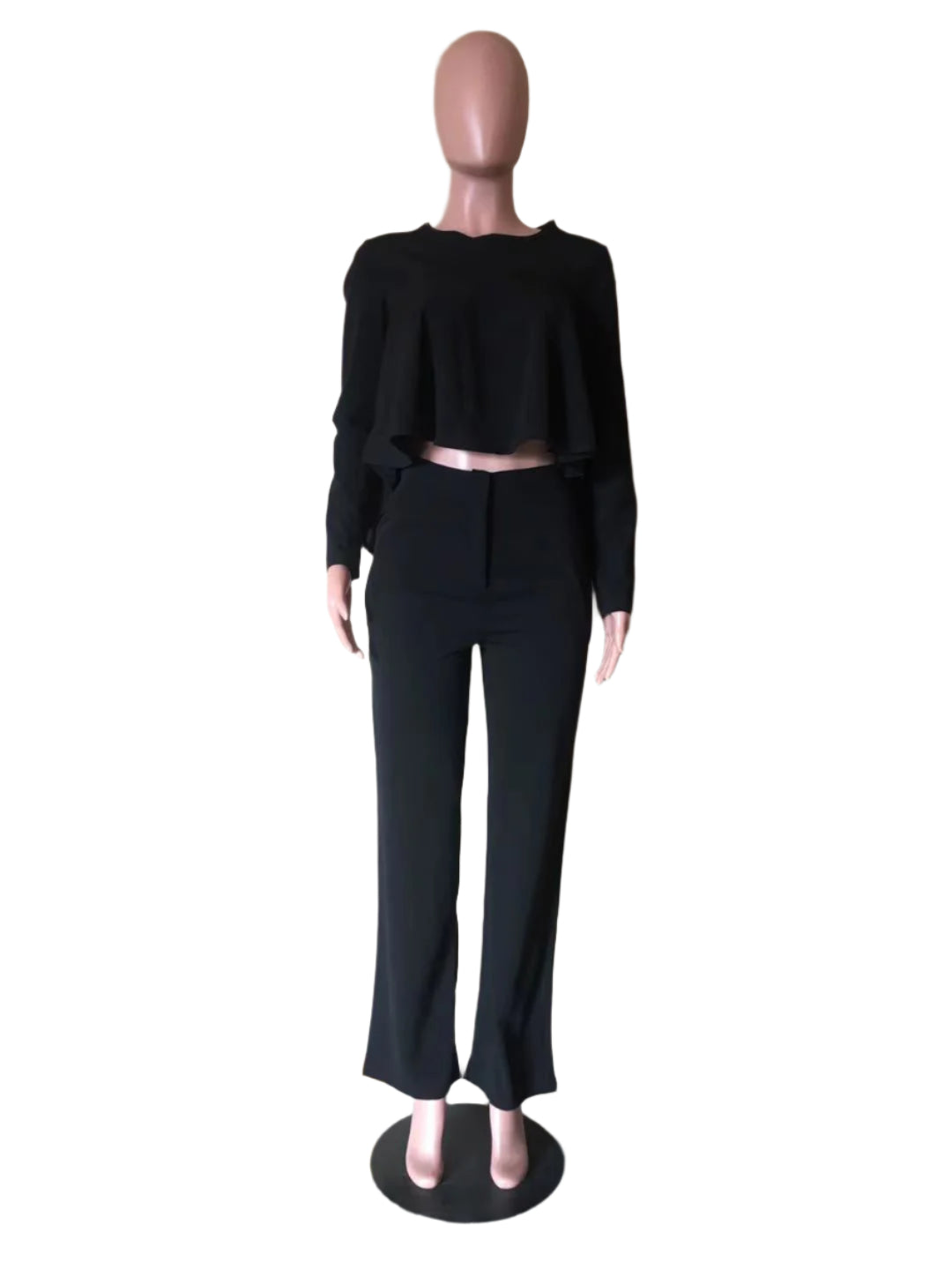 Two Piece Set Women Tracksuit Set Summer Work Elegant Long Sleeve Top Pants Set