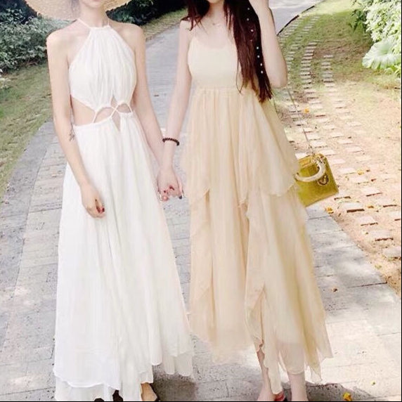 Elegant Summer Travel Seaside Vacation Beach Dress