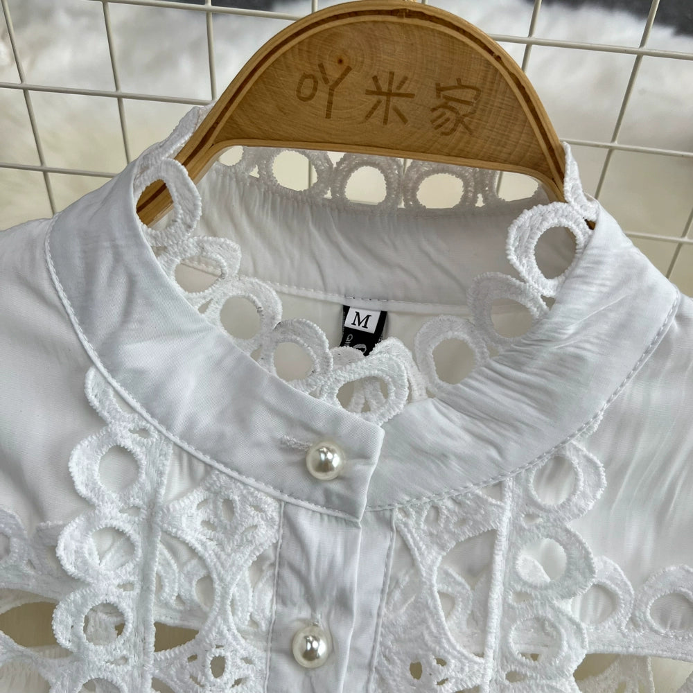Retro Lantern Long Sleeve Single Breasted Elegance Dress