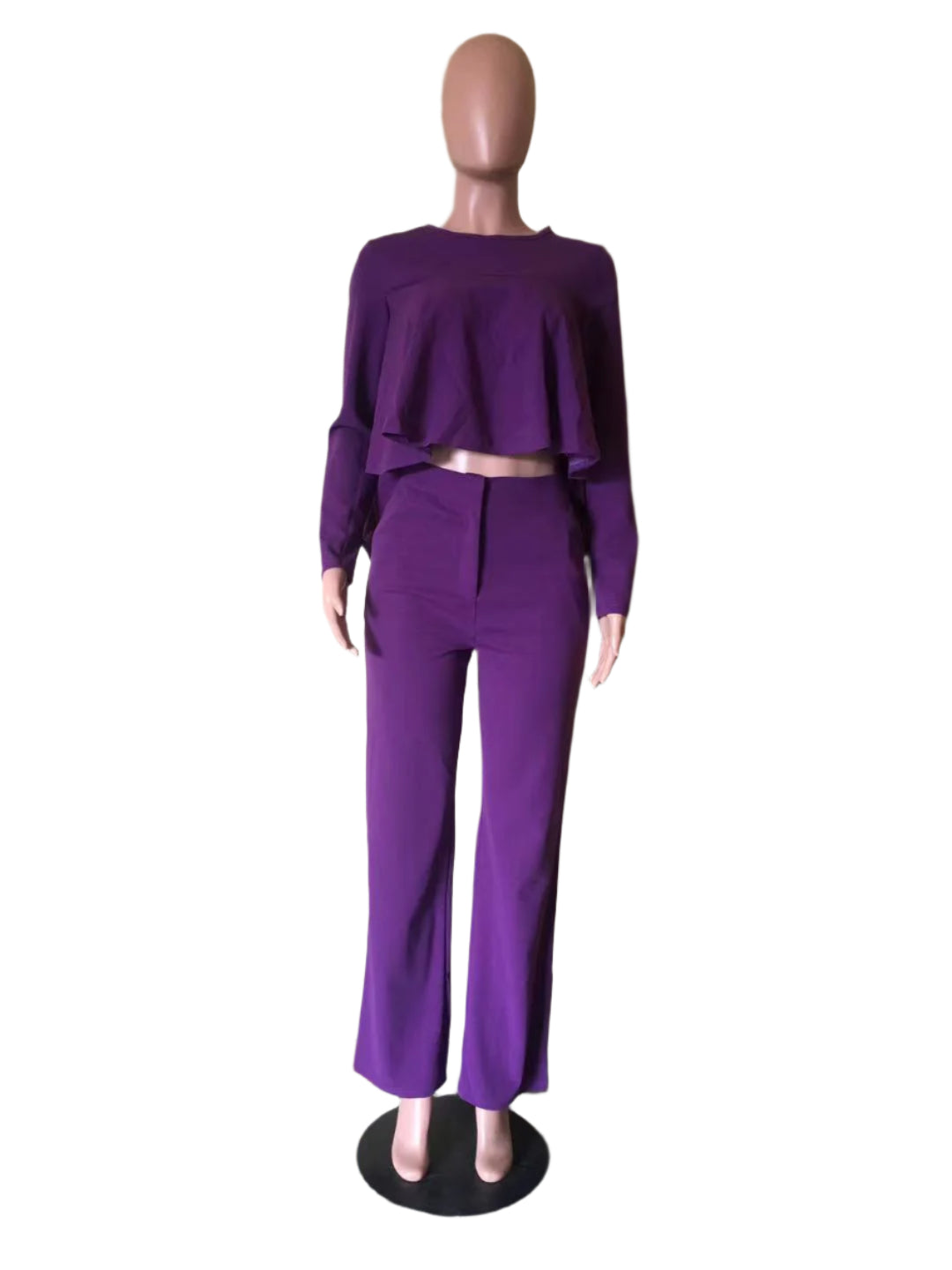 Two Piece Set Women Tracksuit Set Summer Work Elegant Long Sleeve Top Pants Set