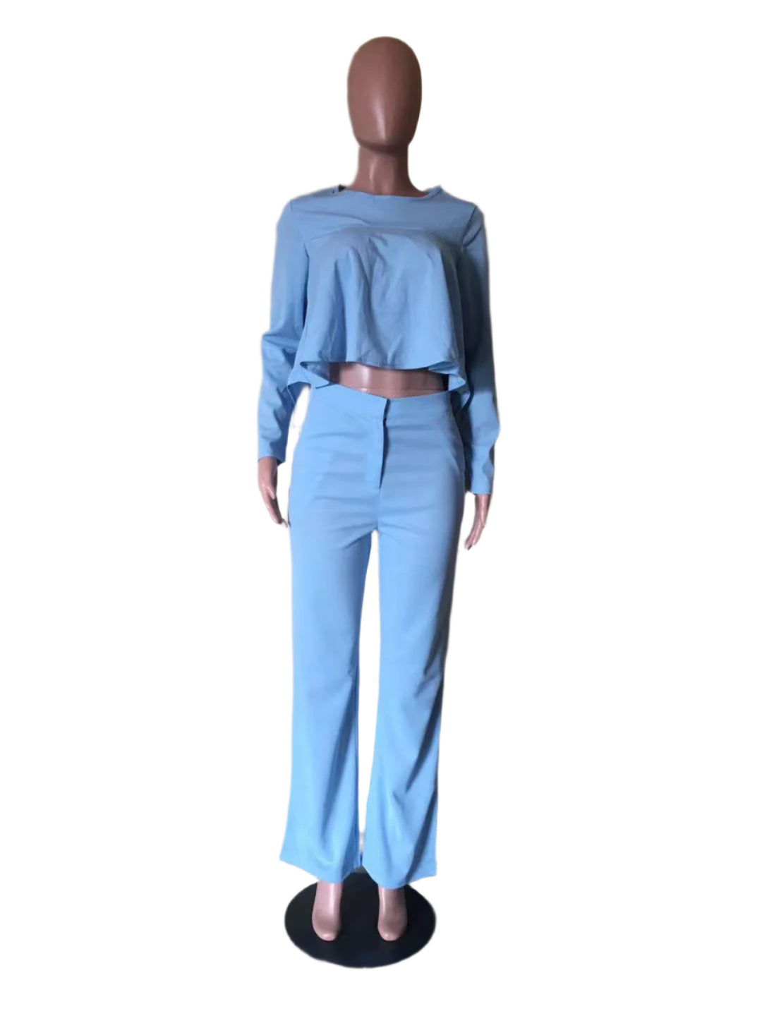 Two Piece Set Women Tracksuit Set Summer Work Elegant Long Sleeve Top Pants Set