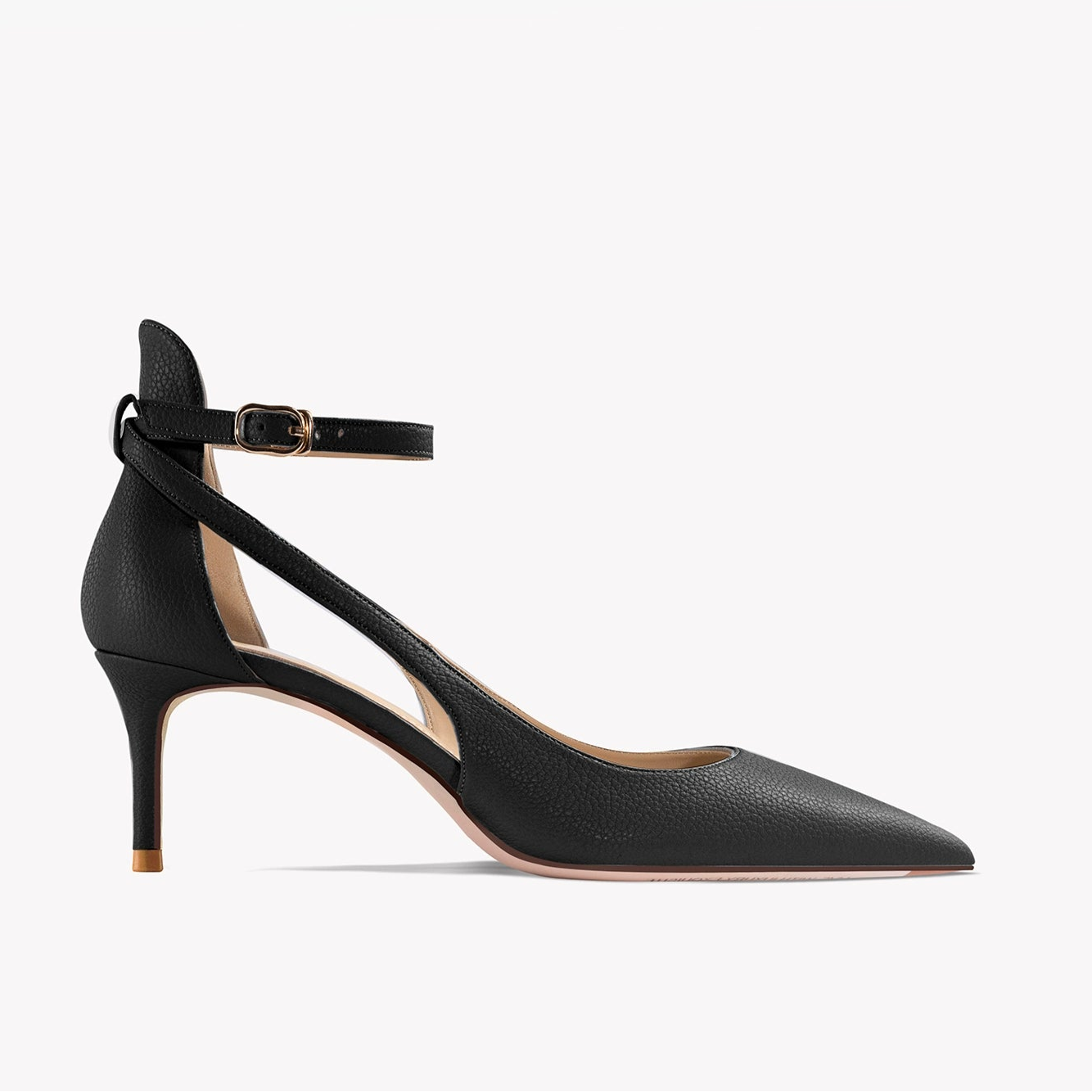 Light Blue Strap Closed Toe Sandals Women's Stiletto Heel French Style Tied Pointed High Heels