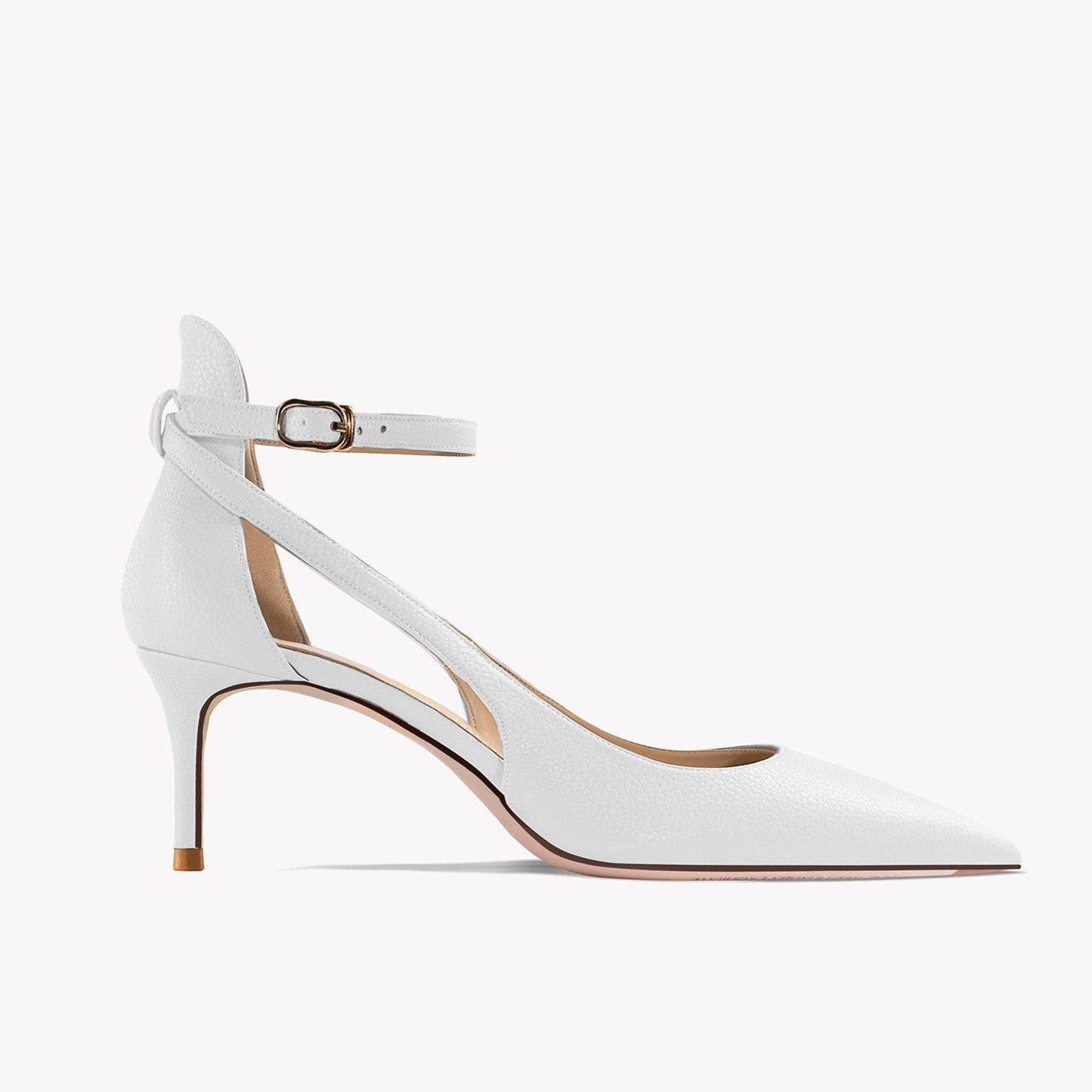Light Blue Strap Closed Toe Sandals Women's Stiletto Heel French Style Tied Pointed High Heels
