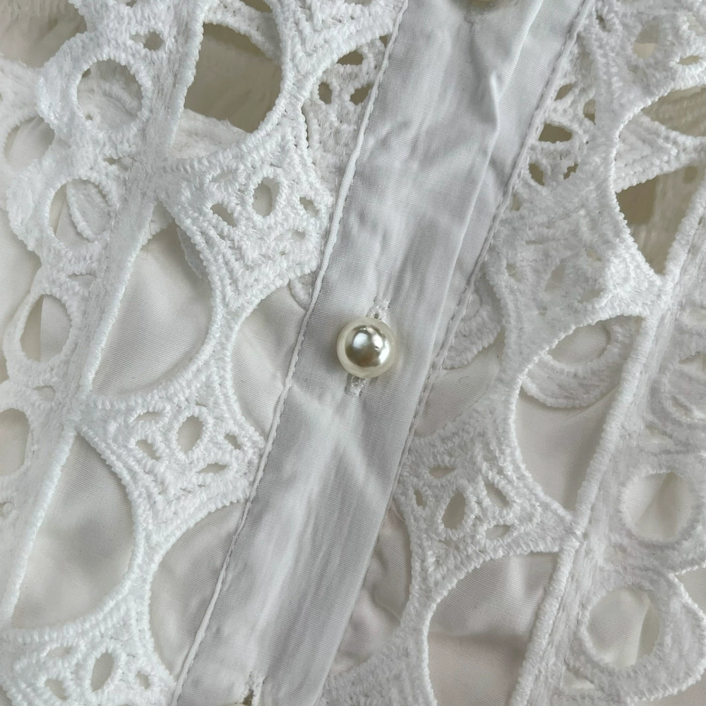 Retro Lantern Long Sleeve Single Breasted Elegance Dress