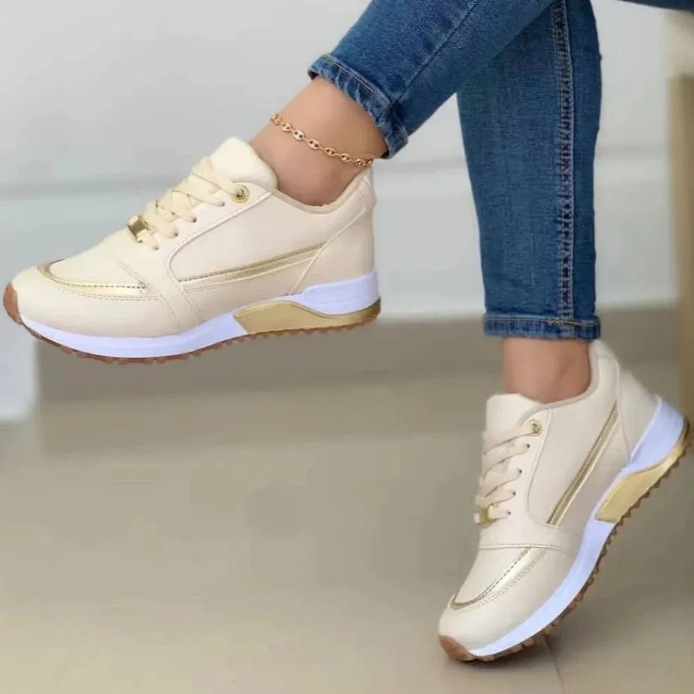 Women Causal Sneakers Summer Breathable Mesh Lace Up Sports Shoes for Women Platform Ladies Shoes
