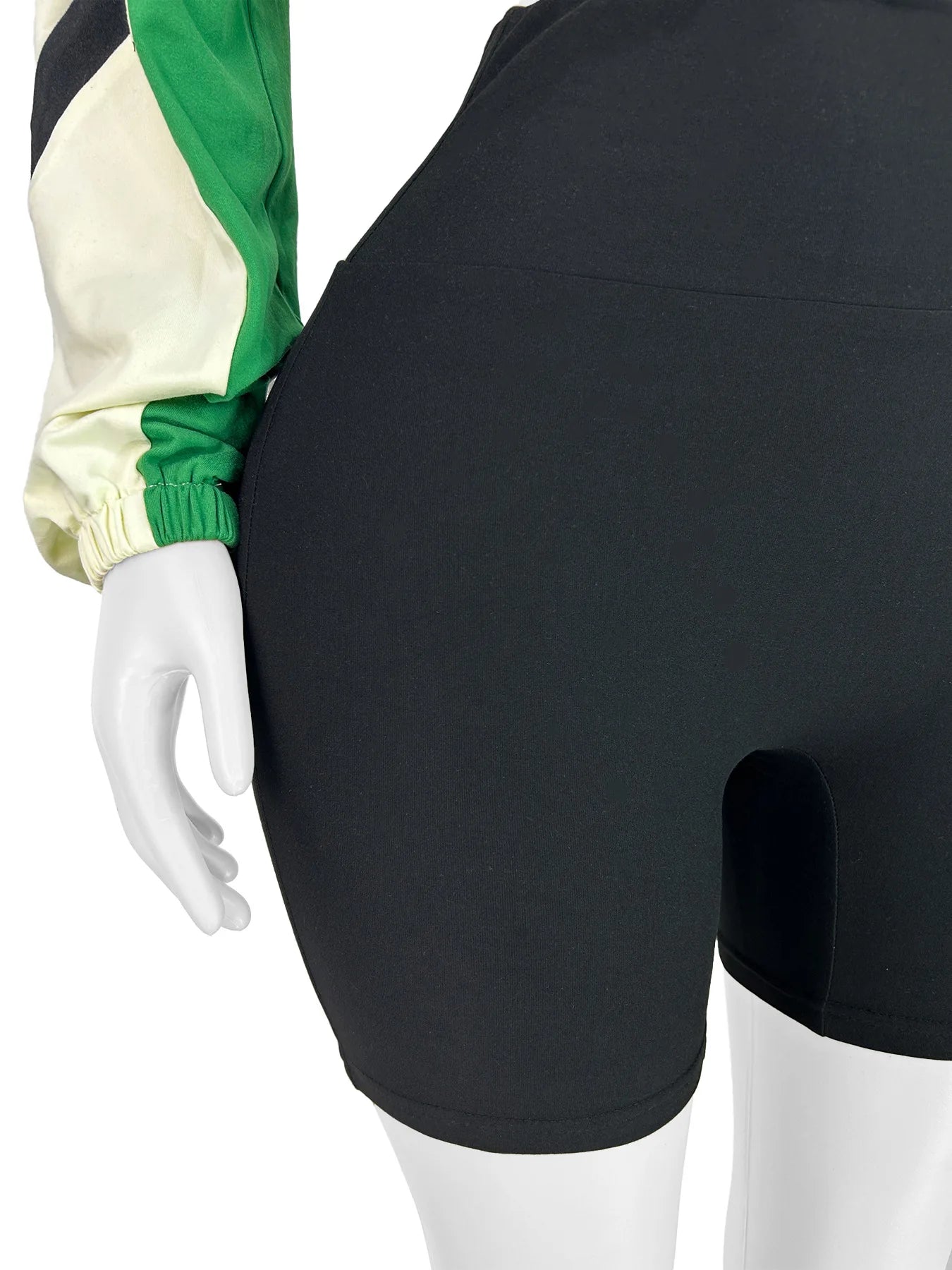 Sporty 2 Piece Set Crop Jacket and Shorts Summer Tracksuits Set
