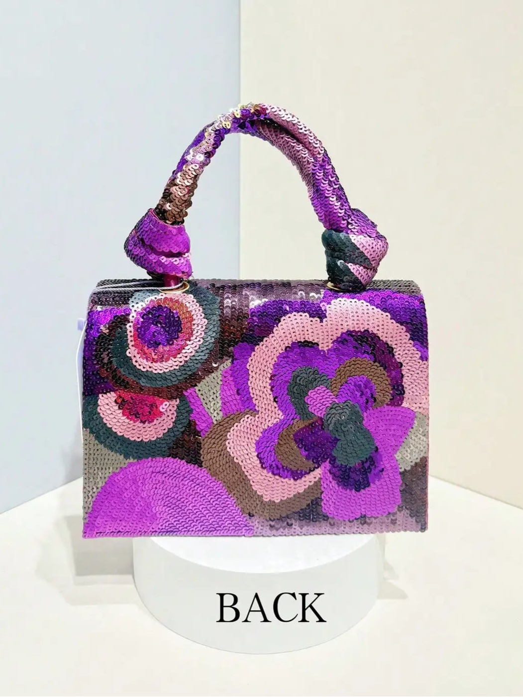 Sequin Embroidered Floral Design Party Wedding Evening Bag Women's Clutch
