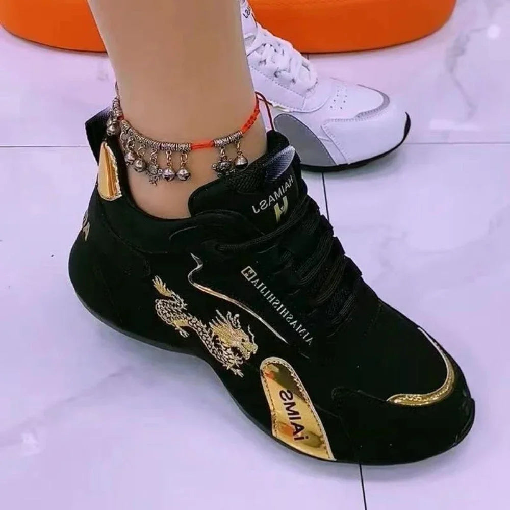 Women Designer Sneakers Leather Waterproof Casual Sports Shoes Women Lightweight Breathable Sneakers