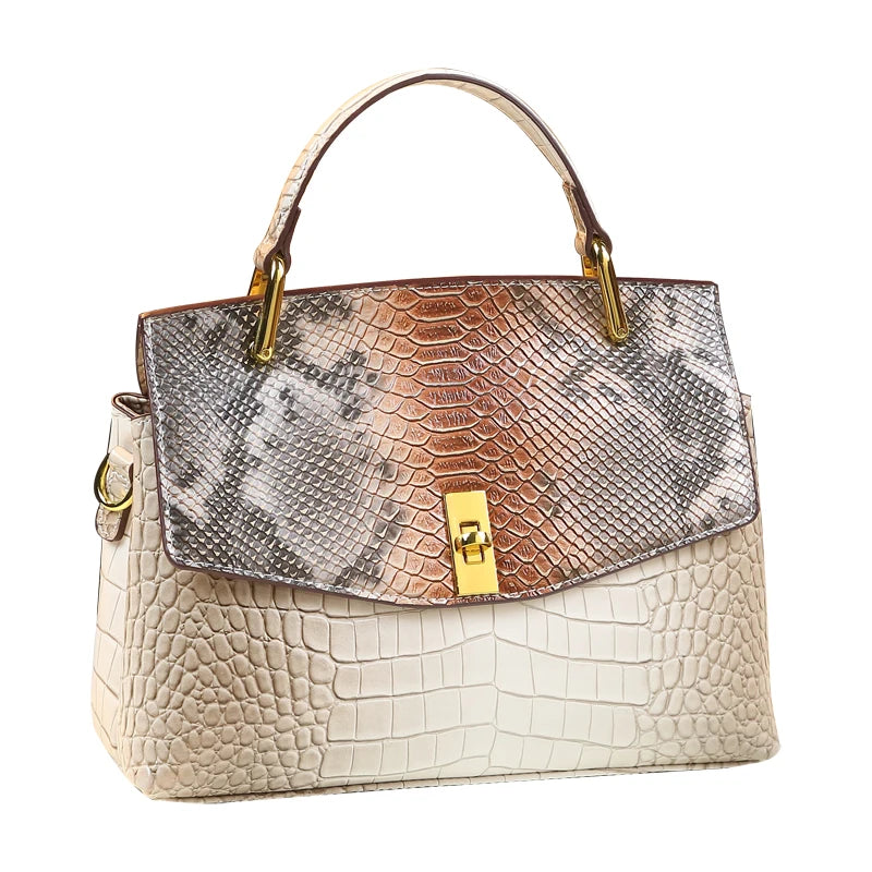 Luxury Genuine Leather Women Handbags Quality Cowhide Shoulder Messenger Bag