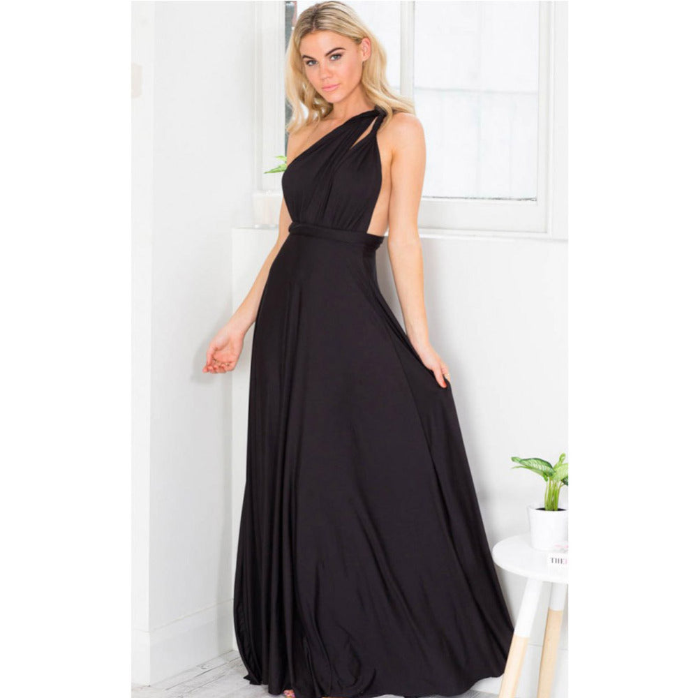 Multiway Wrap Convertible Boho Maxi Dress Bridesmaid Infinity Robe Dresses