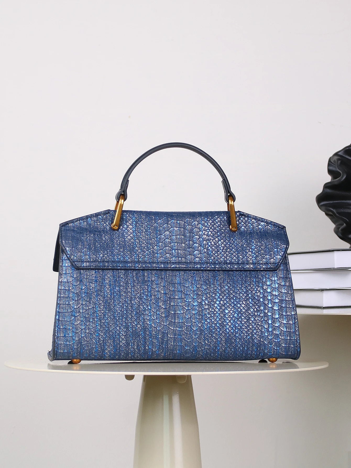 blue snake-shaped high-grade handbag fashion luxury luxury handbag lightweight large-capacity one-shoulder bag