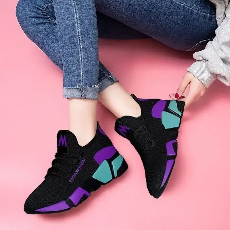 Women's shoes new comfortable women's sneakers spring and autumn fashion lace-up comfortable light sports shoes