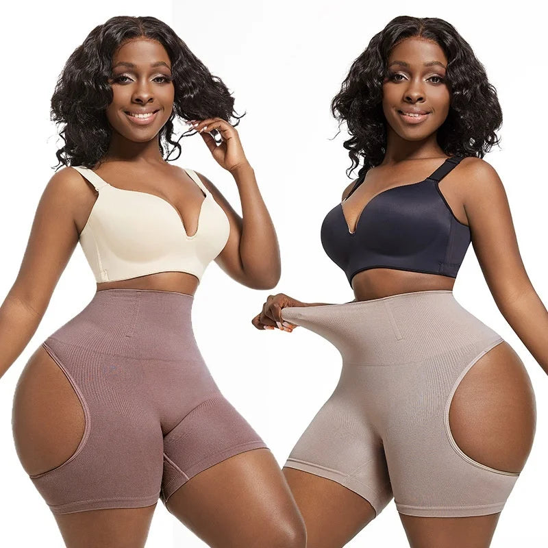 Sexy Nylon Control Panties Body Shaper Women Underwear Show Buttocks High Waist Butt Lifter Plus Size Underwear