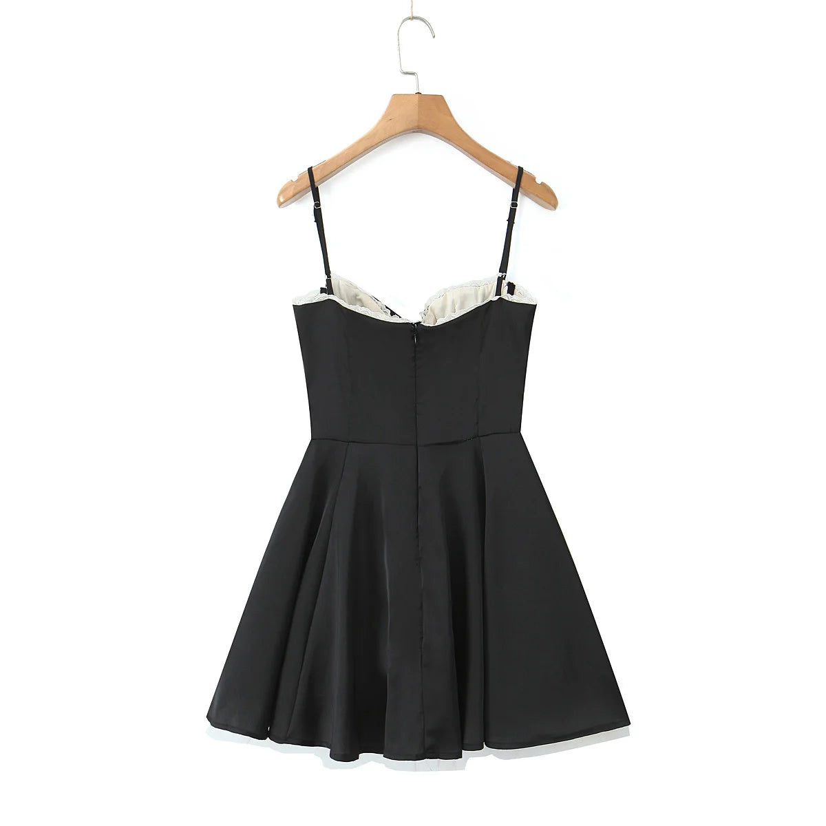 Summer Women Sexy Elegant Sling A-line Mini Dress Birthday Party Satin Dress