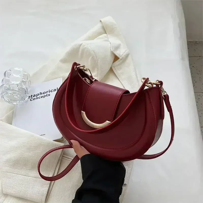 Armpit Shoulder Side Bags for Women Trend Leather Small Underarm Crossbody Handbags