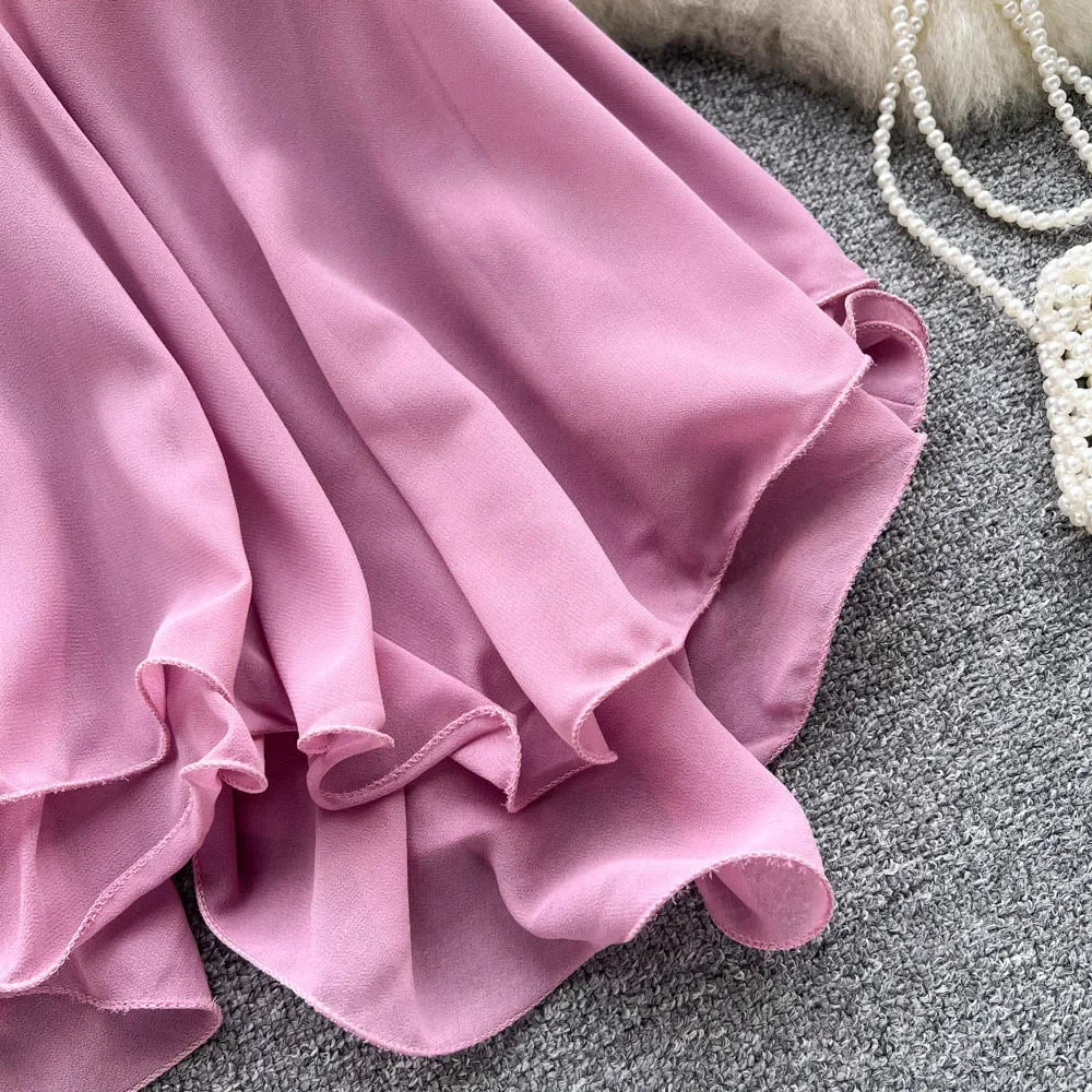 Summer Tops Spaghetti Straps Ruffle Sleeveless Tanks and Crop Tops Solid Tank Camisoles Women Y2k