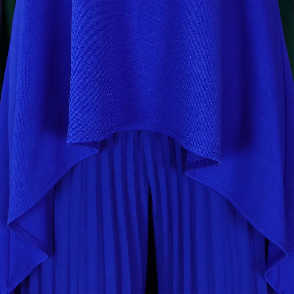 Elegant Two Piece Set Women Outfit Backless Top Hundred Pleated Wide Leg Pants Trousers Suit Summer Office Lady Suit