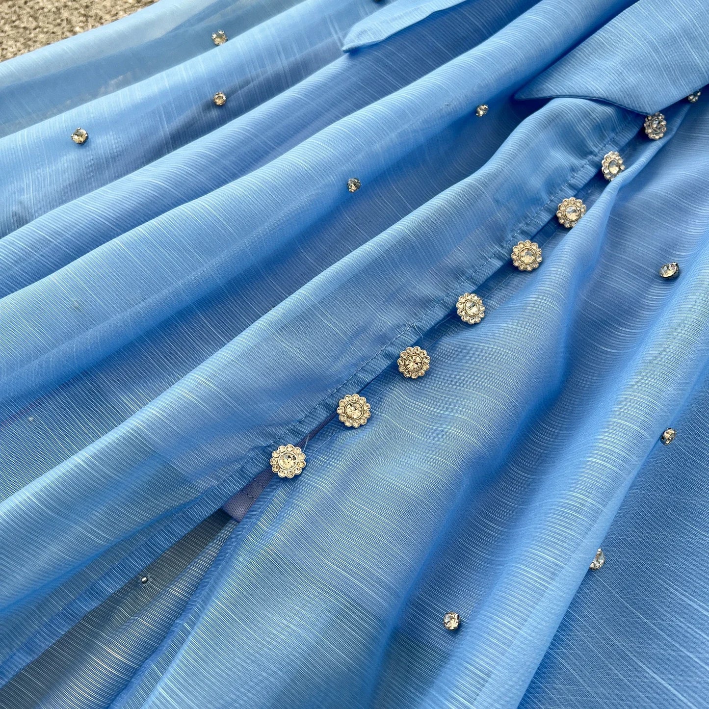 Elegant Lantern Sleeves Vintage Stand Collar Chic Single Breasted Rhinestone Bandage Slim High Street Long Dresses
