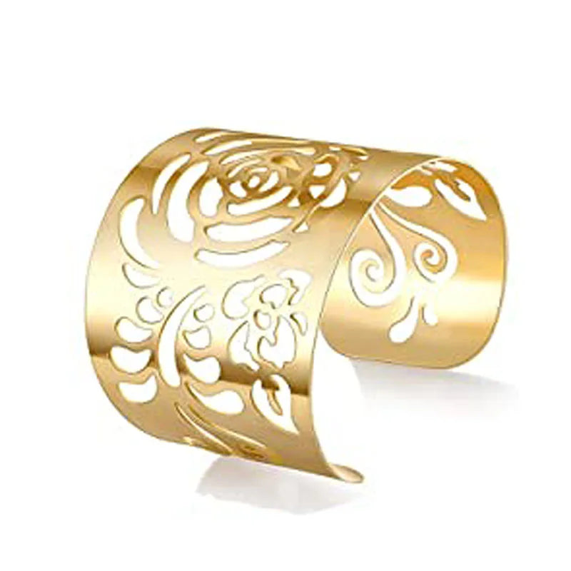 Round Chain Charms Cuff Bracelet For Women