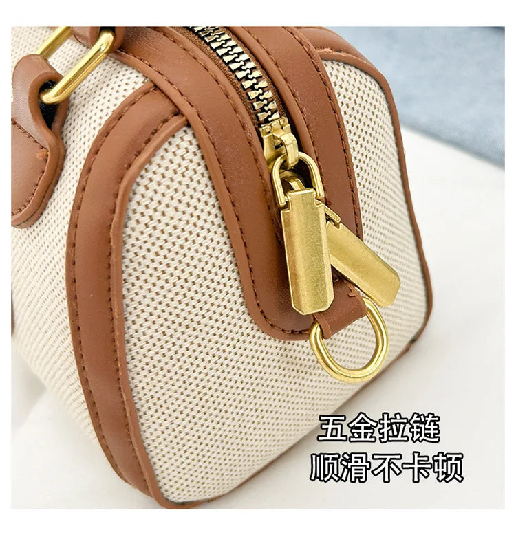 Summer Women's Canvas Bag - Niche Pillow Design, Fashionable for Commuting, Versatile Handbag
