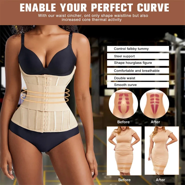 Waist Trainer Corset Women Binders Shaper Tummy Wrap Body Shapewear Slimming Belt Flat Belly Workout Women Shaper Slimming