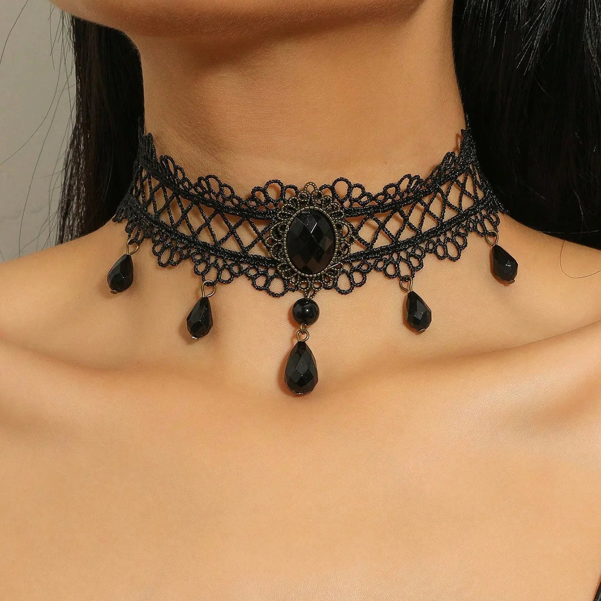 Vintag Classic Gothic Lace Choker for Women
