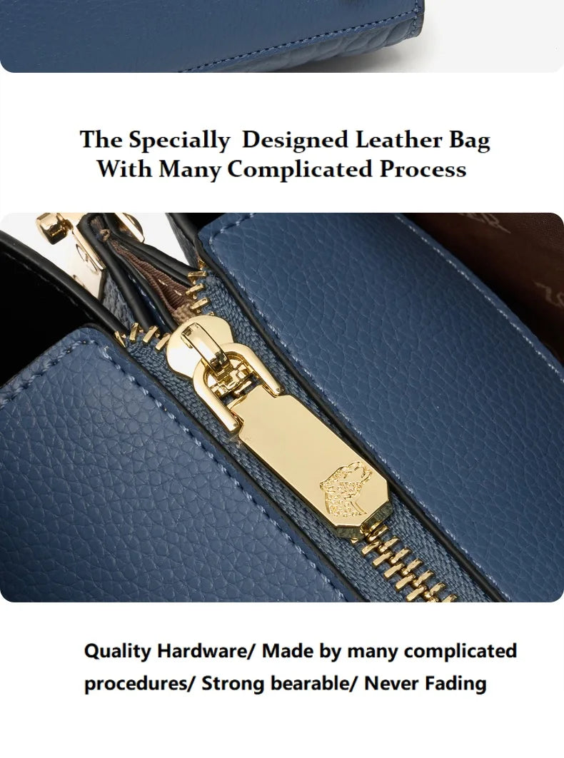 Women's Cow Leather Handbag Handmade Shoulder Bag