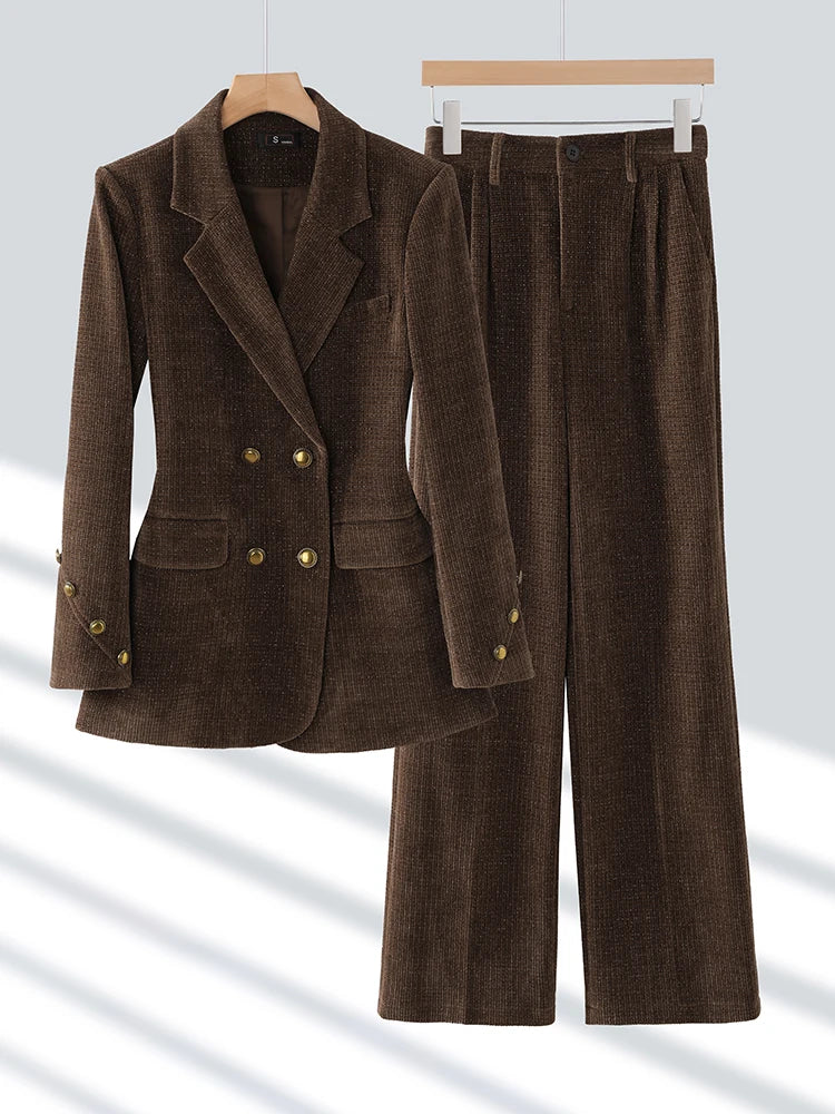 Women Jacket Blazer and Trouser Formal 2 Piece Suit