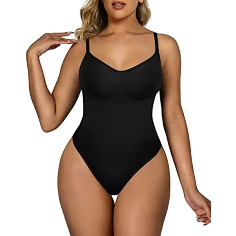 High Elastic Bodysuit for Women Tummy Control Shapewear Seamless Sculpting Thong Body Shaper