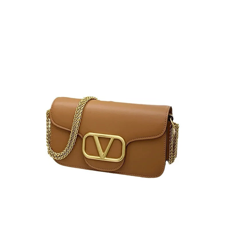 Women's Calf leather handbag chain one-shoulder crossbody bag high-quality women's bag