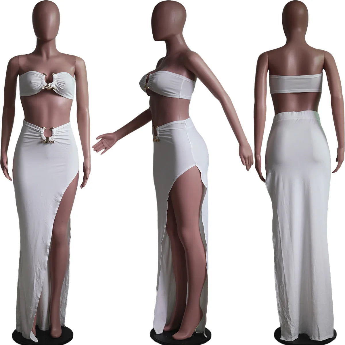 European and American women's casual fashion sexy irregular skirt suit beach dress Resort Wear