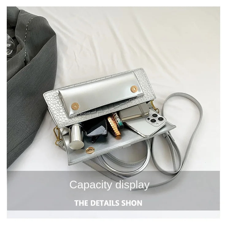 Ladies Shoulder Bag High Quality PU Stone Pattern Crossbody Bag for Women Armpit Clutch