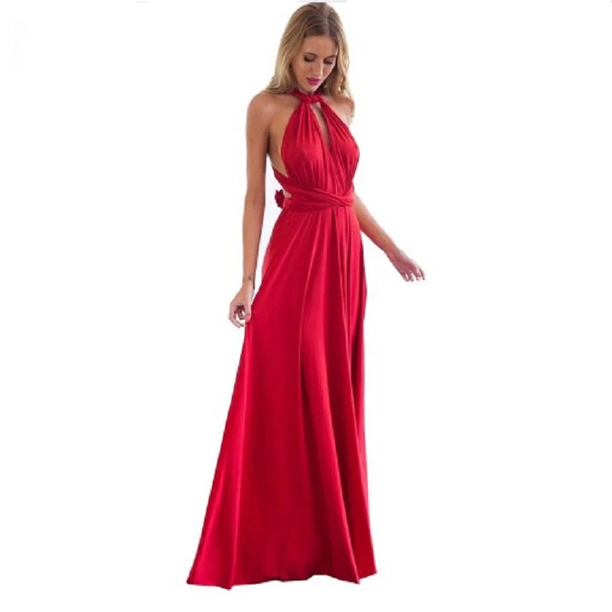Multiway Wrap Convertible Boho Maxi Dress Bridesmaid Infinity Robe Dresses