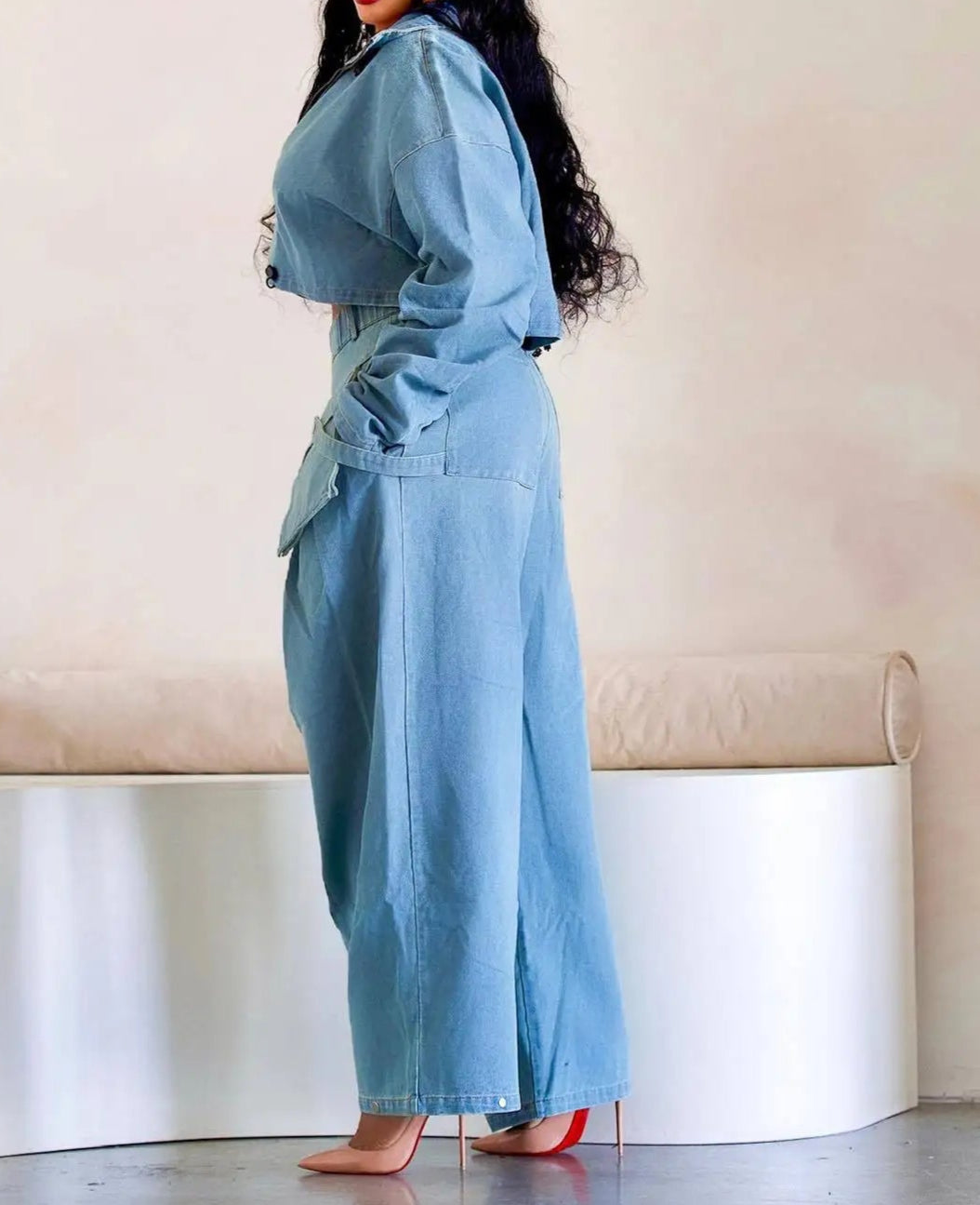 Denim Two Piece Sets Women Pant Set Y2k Streetwear Coats Jeans Elegant Matching Sets