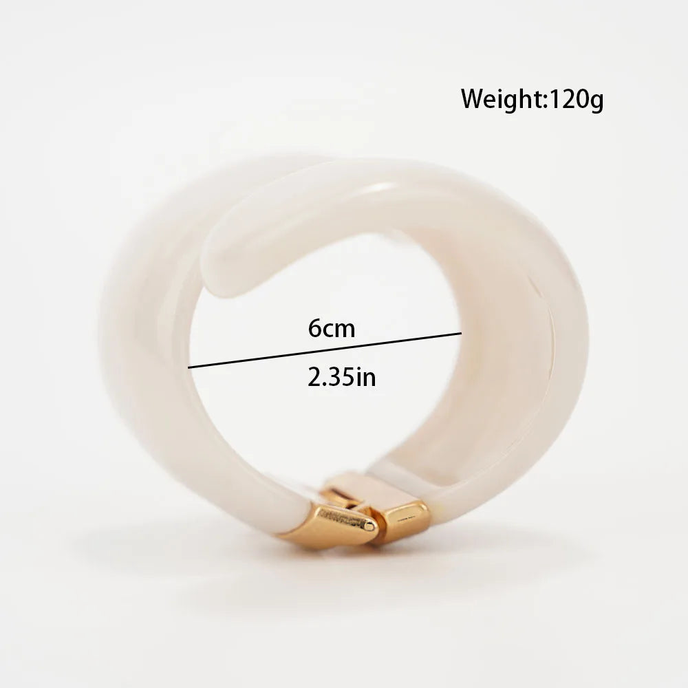 Fashion Exaggerated Geometric Open Cuff Whiter Bracelet Irregular Korean Retro Wide Bracelet