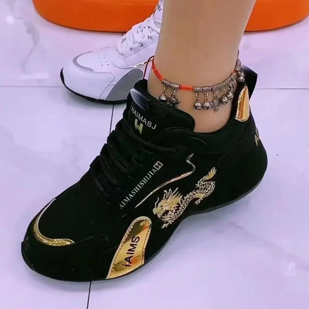 Women Designer Sneakers Leather Waterproof Casual Sports Shoes Women Lightweight Breathable Sneakers